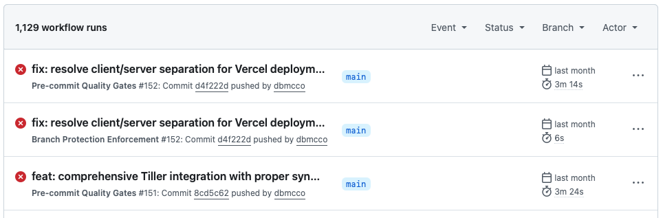 GitHub Actions Screenshot